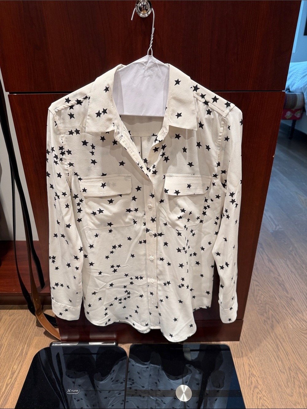 Equipment White Star-Print Button Down Shirt